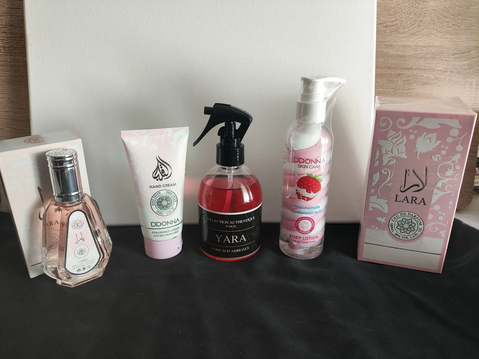 Lot rose 6 pièces 